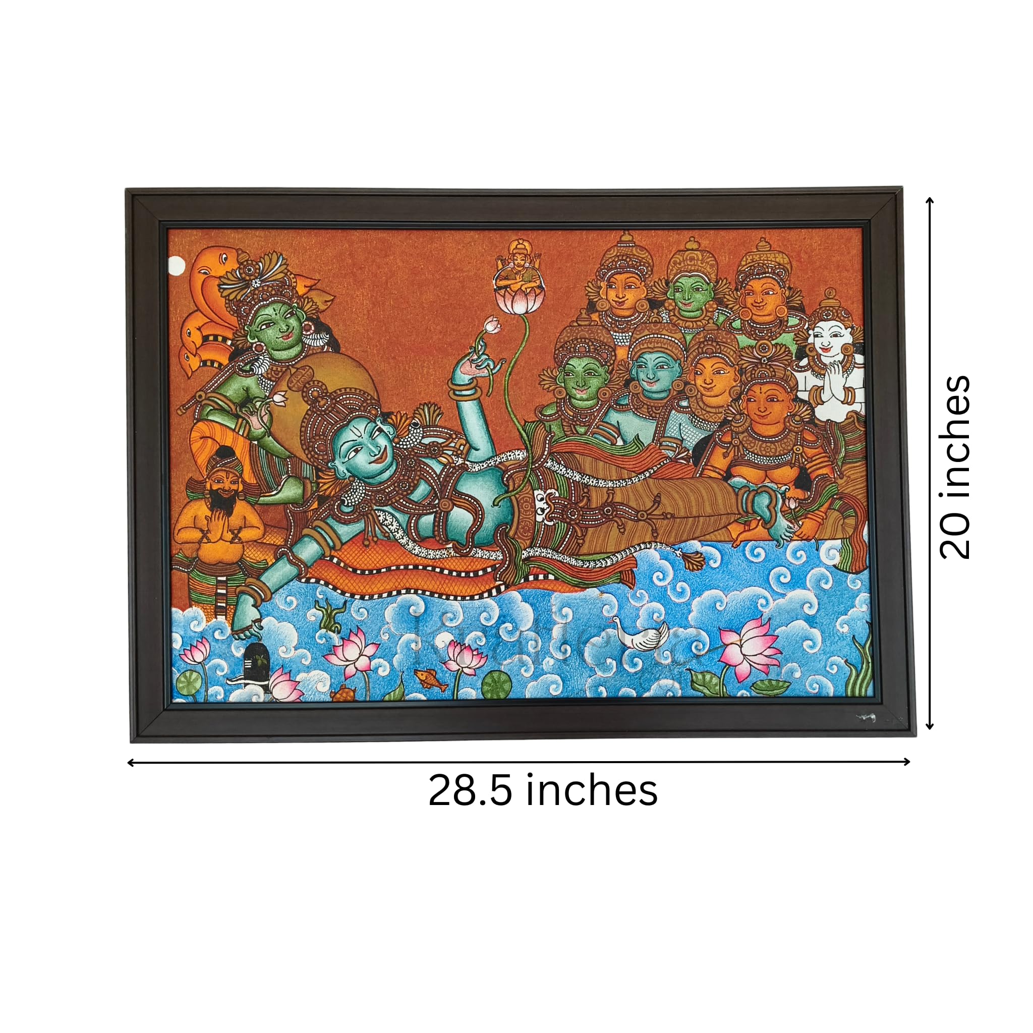 Kerala Mural Painting, Laxmi Narayana Sree Sagaram, Canvas Wall